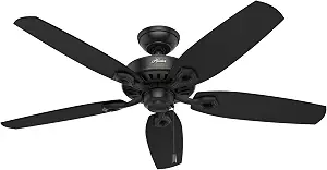 Hunter Builder Elite Indoor Ceiling Fan, 52 inch, Matte Black