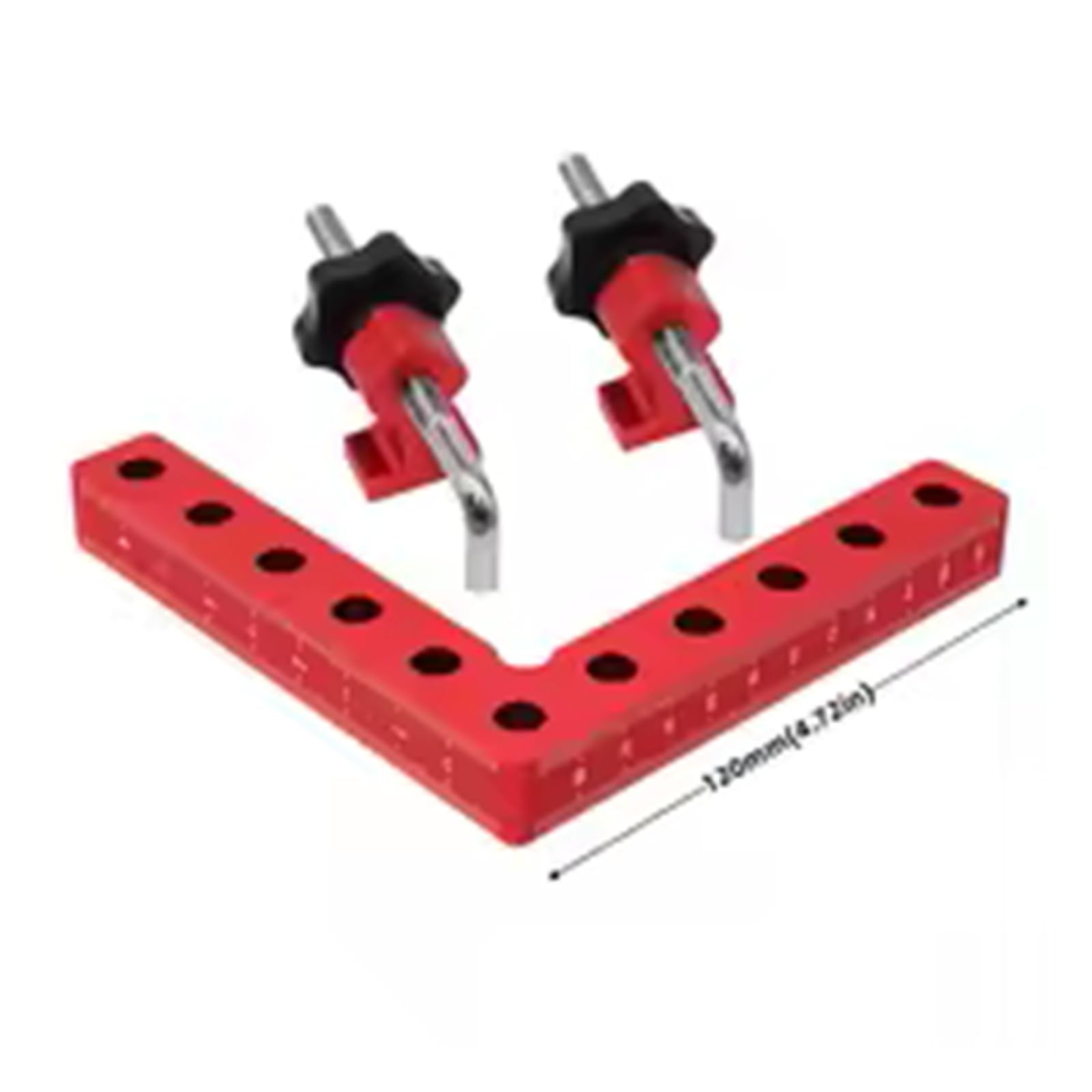 Clip de fixation à angle droit pour travail du bois équerre 90 degrés aluminium 120mm