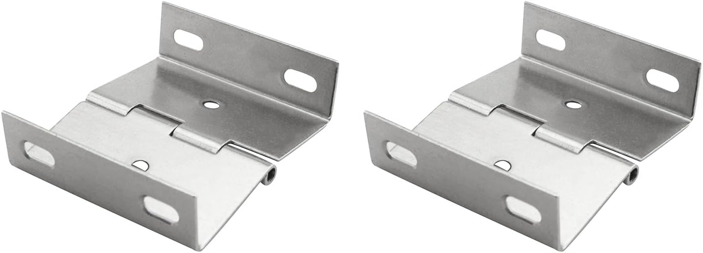 2PCS Double Fold Hinges for Display Cabinets and Cupboards Iron Material for Furniture Hardware Hinges Includes Mounting Screws