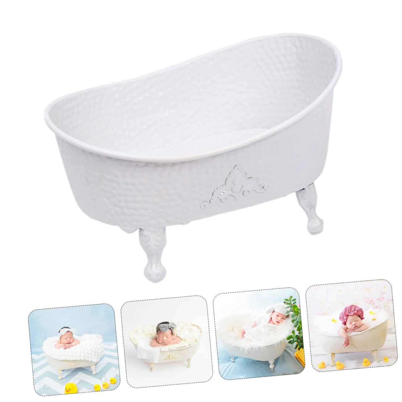 Accessoire Photo Bébé -né, Bain Décoratif en Fer Blanc