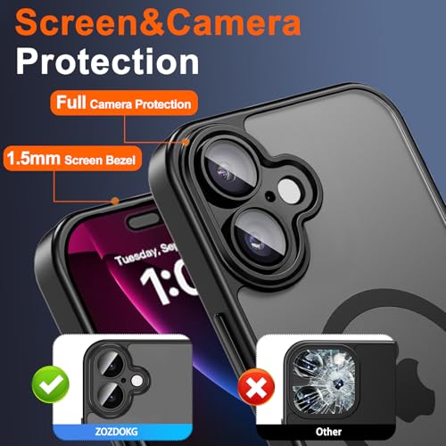 Image of for iPhone 17 Case with Privacy Screen Protector, Black