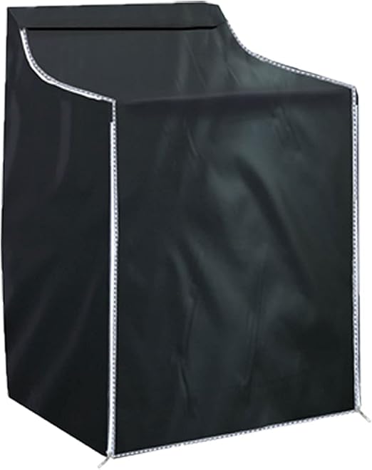 Washer and Dryer Covers,Top Load Washing Machine Cover Laundry Dryer Protect Cover Dustproof Waterproof Zipper Design for Easy Use Fit for Most Front-loading Machine(W29D28H43in) (Black)