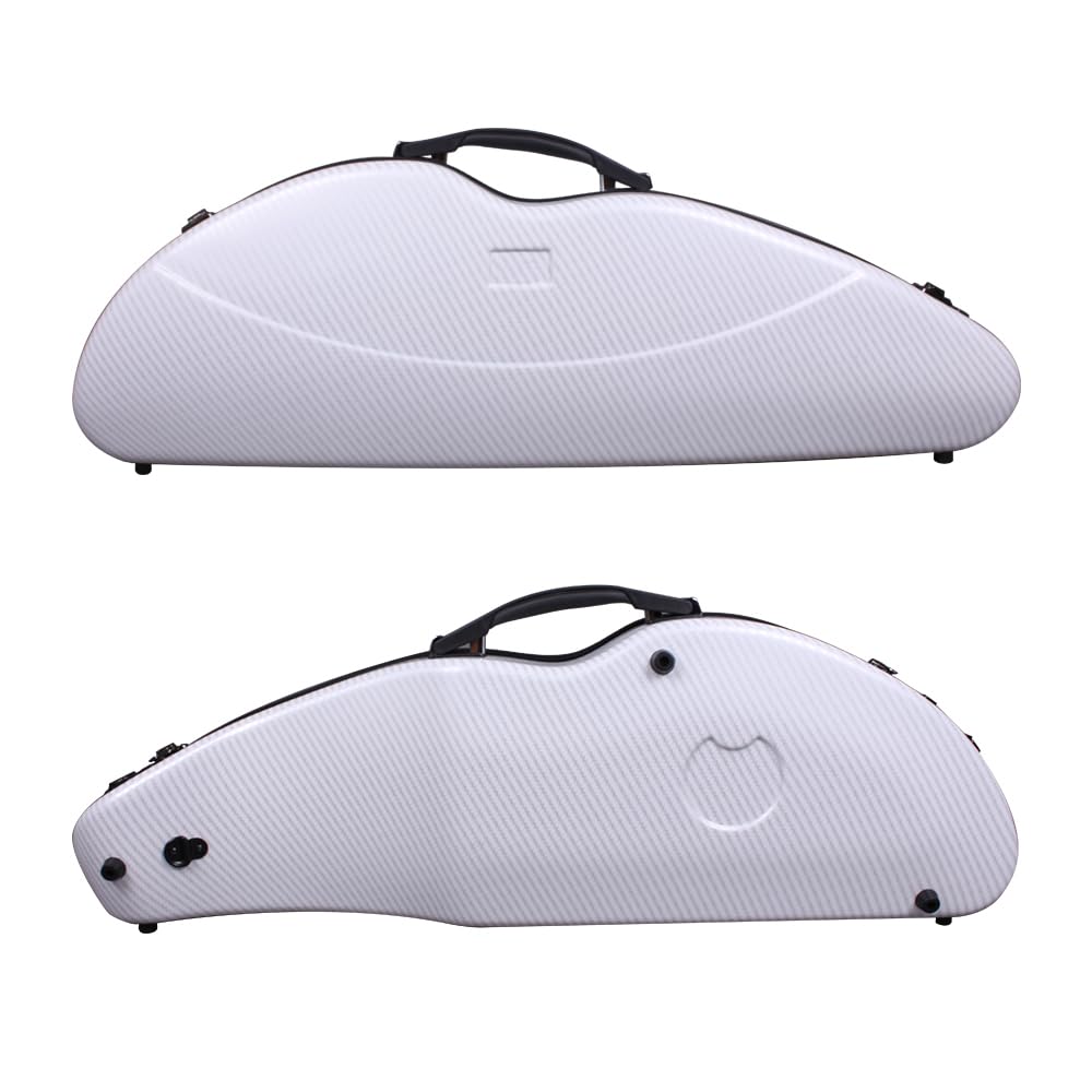 4/4 violin Case Mixed Carbon fiber Violin Box Strong Light With Password Lock (White)