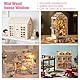 OLYCRAFT 20 Stück Miniatur Fensterrahmen Aus Holz Quadratisch Miniatur Fensterrahmen Mini Fenster Gartenornamente Mini Möbel Fensterrahmen Für Miniatur Häuser Dekoration Möbelzubehör - 7x7cm