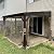Domi 10x12FT Lean to Gazebo, Hardtop Wall Mounted Gazebo with Sloping Galvanized Steel Roof, Wall Pergola with Aluminum Frame, Curtains and Netting, for Patio, Deck, Garden, Backyard