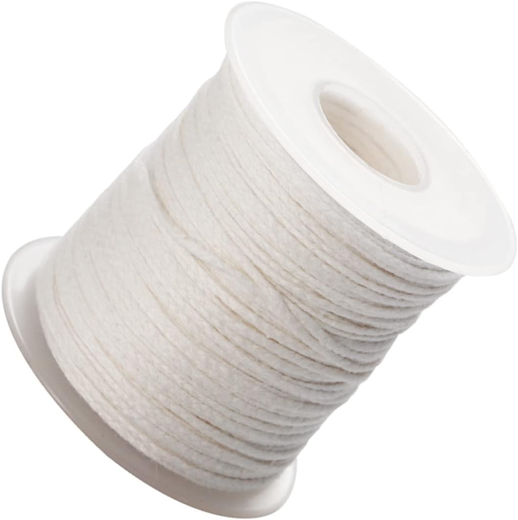 Tofficu 4rolls Candle Wicks for Candle Making Meters Total Cotton Wicks for Crafting and Centering