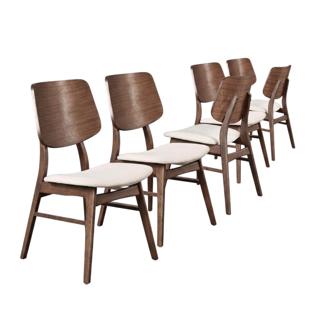 Solid Wood Dining Chairs Set of by Starlight Canyon Home – Solid + Manufactured Wood, Brown, Pack of 6