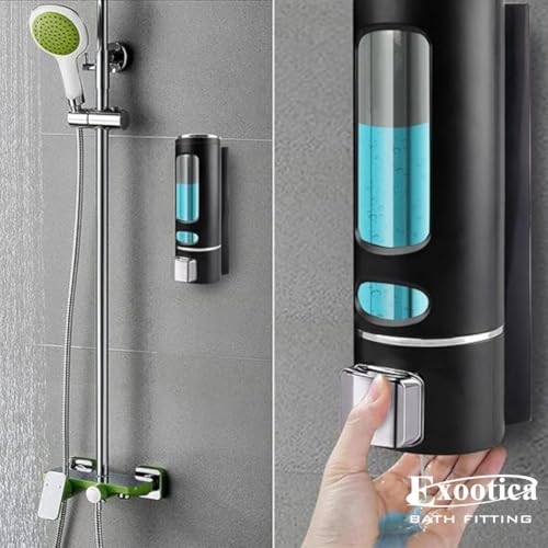 Image of ABS Liquid Soap Dispenser for Bathroom, Kitchen & Office | 1Pc Set (400ML) Black | Wall Mounted