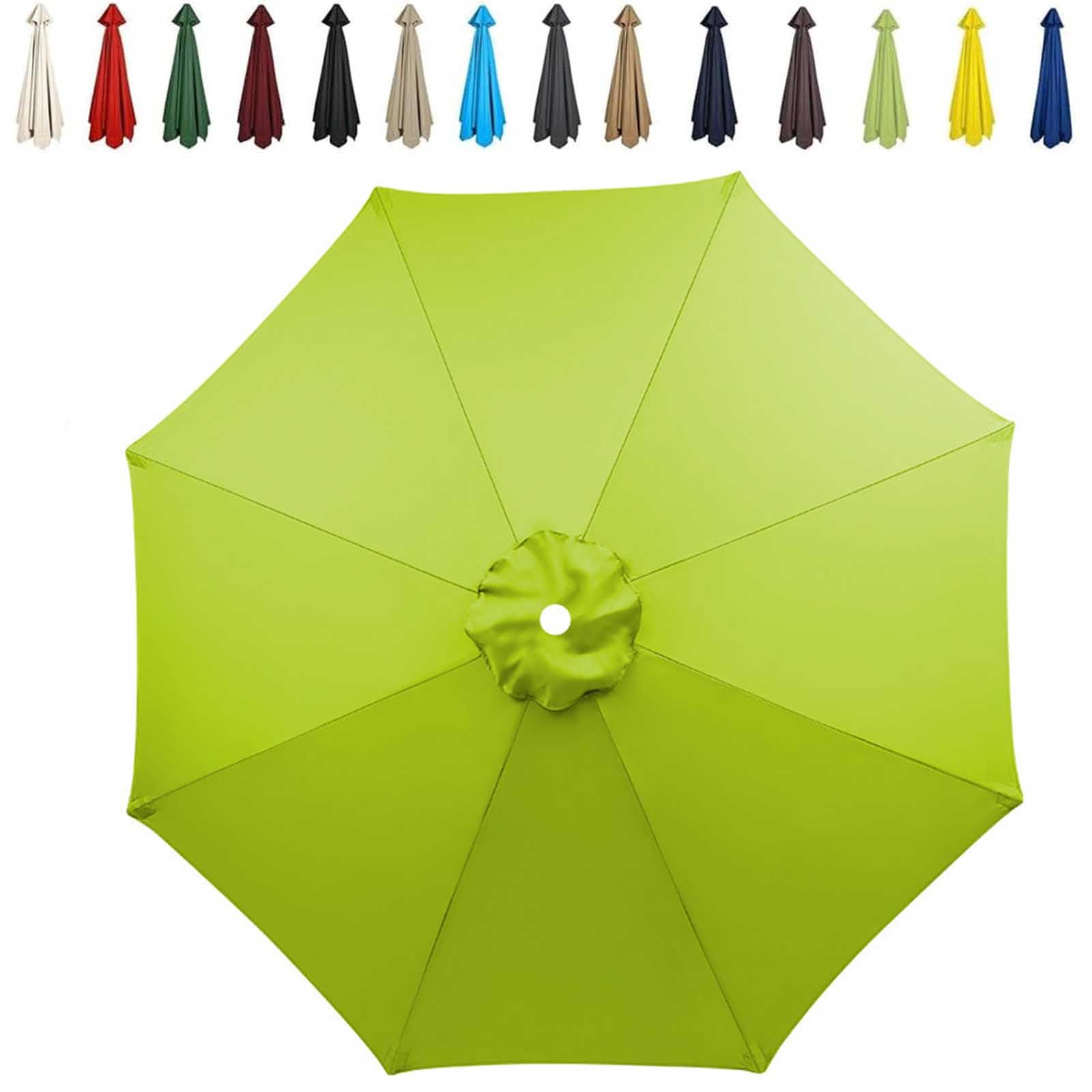 Replacement Fabric Garden Parasol Canopy Cover Polyester Parasol Canopy For 6 Arms 8 Arms Sun Umbrella Replacement Cloth Water Resistant UV Protection Canopy Only,Grass Green,270cm (6Rib)