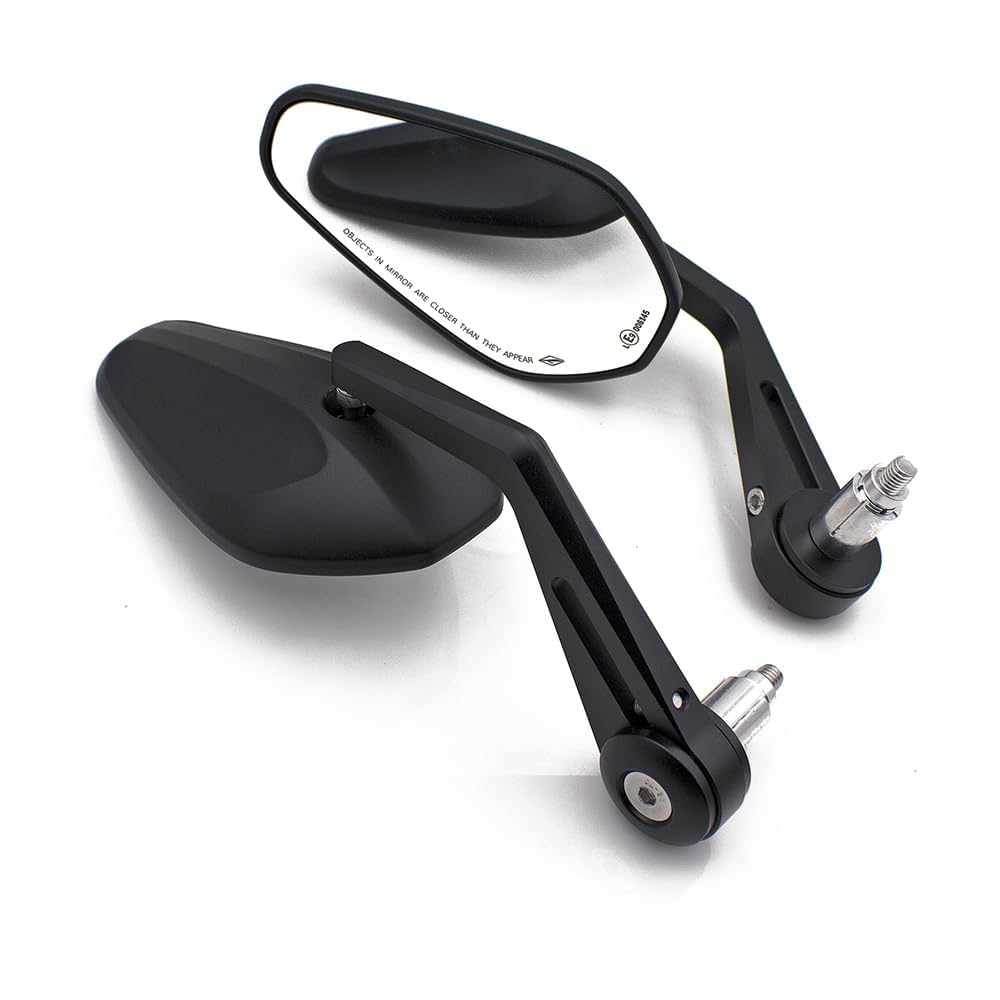 Retroviseur moto embout de Guidon universel E9 CNC 7/8" 22 mm, compatible avec Dirt Bike Adventure Quad ATV Bonneville Speed Street Scooter