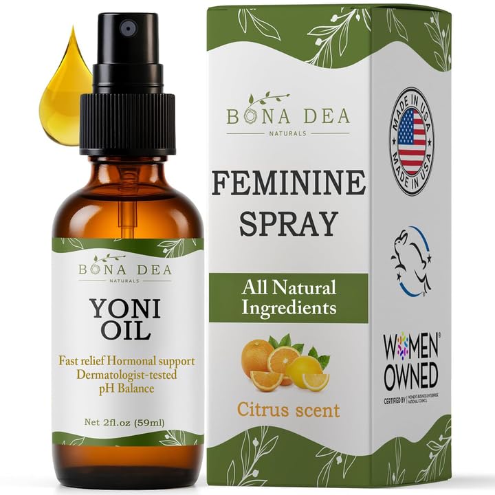 Feminine Spray for Women – All Natural Yoni Oil Deodorant & Moisturizer, Organic Essential Oils, Chemical-Free, Sensitive Vaginal Care | 2 oz Spray