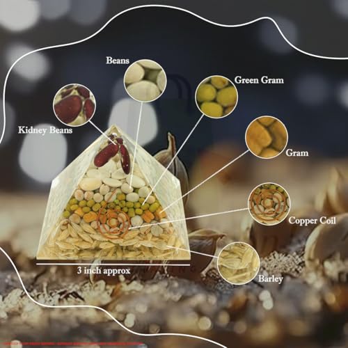 Image of Annapurna Crystal Pyramid | 3 Inch | Feng Shui & Vastu Correction | Crystal Pyramid for Wealth, Meditation, Health, Good Luck | Home & Office Decor | Gift