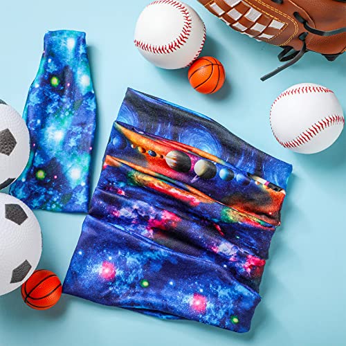 Image of Zhanmai 12 Pieces Boys Headbands 16 Inch Kids Sweatbands, Soft Athletic Sports Head Sweatband Headbands Wicking Elastic Hairband for Girls and Boys