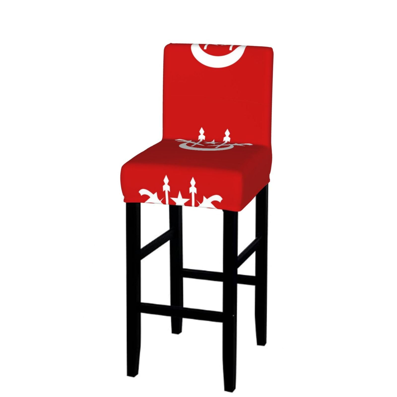 CNTDBU Kelantan Flag Bar Stool Cover-Stretchy Chair Slipcover for Kitchen