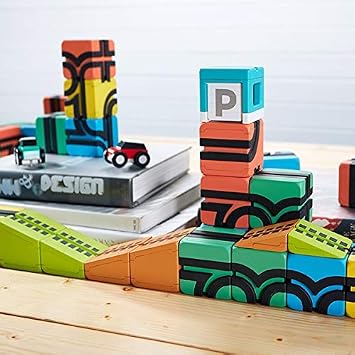 Qbitoy PLUS 33 Piece 4 Cars Kids Design Award Winner Challenge Card for Ages 3 and Up