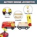 Electric Remote Control Train Toy, Battery Operated Locomotive Motorized Train Toy Gift for Boy Kids Toddlers Fit Thomas, Brio, Chuggington(red Truck)