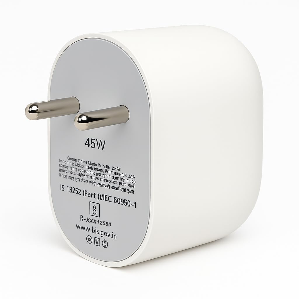 Original Google 45W Type C Fast Charger Adapter | Compatible with Google Pixel 10/10 Pro/9 Pro XL/9 Pro Fold/9 Pro/9/9a/8 Pro, Laptop, Tablet, Chromebook & More Fast Charging USB-C Adapter - White-image-23