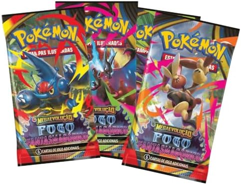 Pokémon TCG, Blister Unitário ME02 Fogo Fantasmagórico 6 Cartas