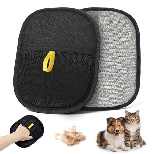 PETSWEET Pet Hair Removal Glove for Cats & Dogs, Electrostatic Pet Hair Remover Gloves for Cats Hair, Reusable Magic Brush Pet Hair Remover Tool for Couch, Pet Bed, Clothes(1pc)