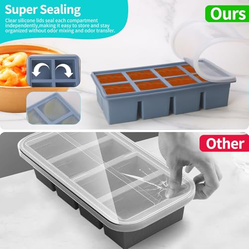 Bandeja para congelar silicona con tapa 4 unidades miniatura 5