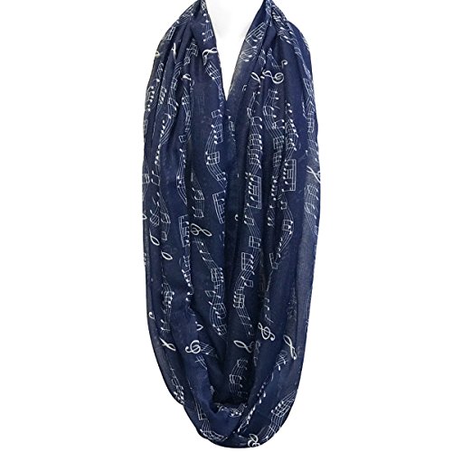 Wrapables® Lightweight Musical Notes Infinity Scarf2