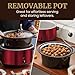Elite Gourmet MST-900RXT Electric Ceramic XL Jumbo Slow Cooker, Adjustable Temp, Entrees, Sauces, Stews & Dips, Dishwasher Safe Glass Lid & Crock, 8.5Qt, Metallic Red