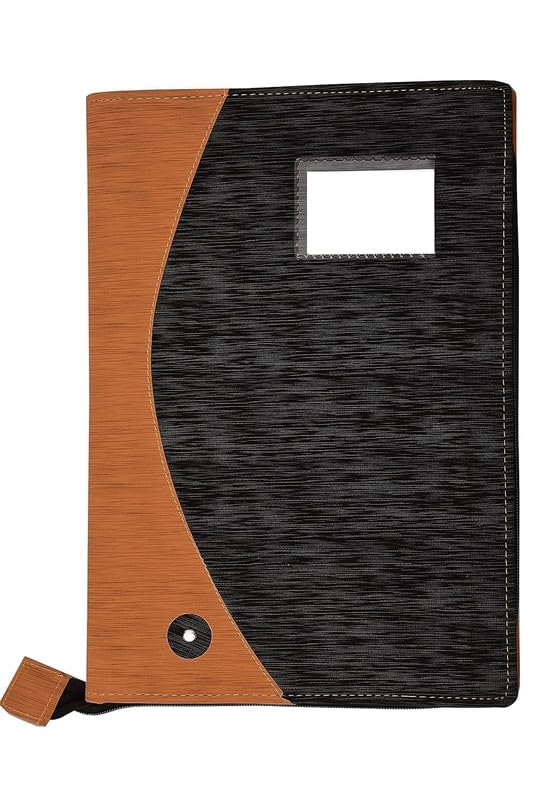 Image of FUTURE X 20 Leaf Multipurpose Leatherette Professional File Folders for Certificates, Documents Holder, Portfolio, Executive File Legal Size Documents Holder for Men and Women (B4 Size,Brown Fumes)