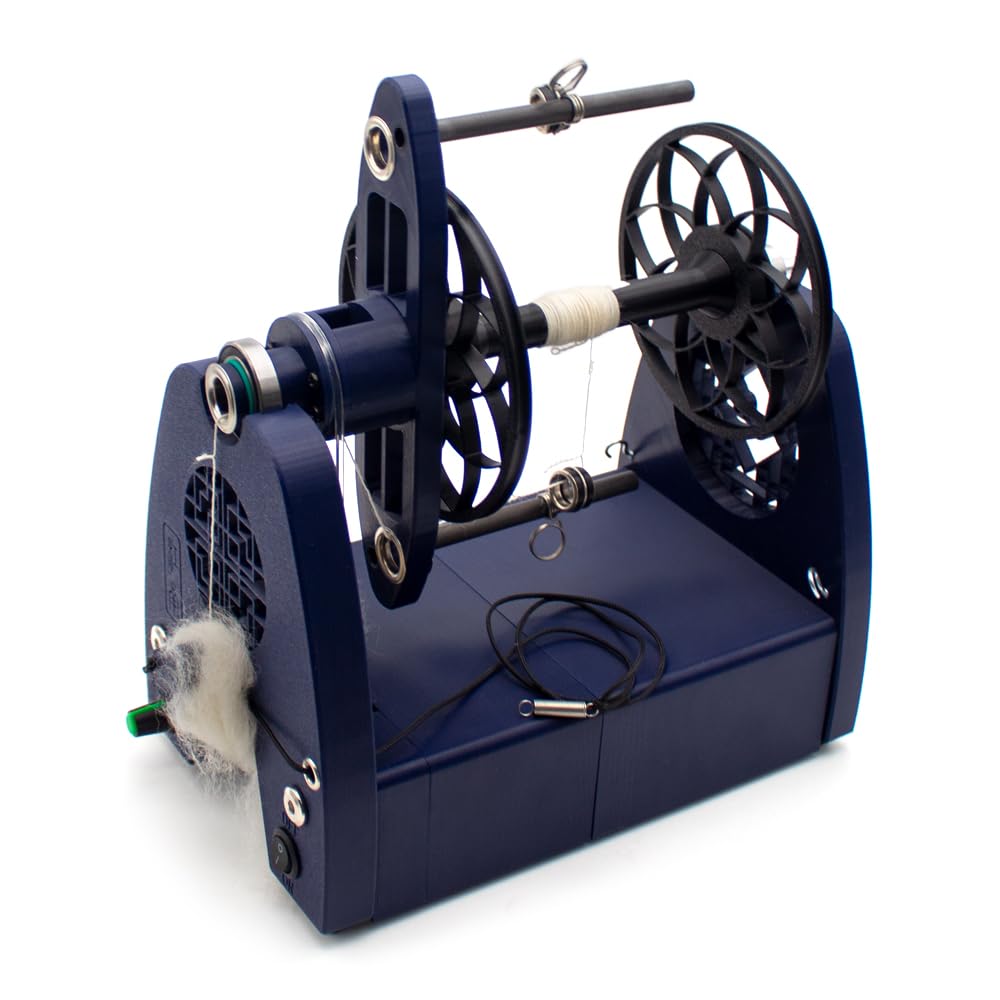 Toplionace AC 110-220V Großes Elektrisches Spinnrad, Elektrische Spinnmaschine Im Nationalen Stil für Wolle/Seide/Fasern, Maximale Geschwindigkeit 1800 U/min (mit Pedal)