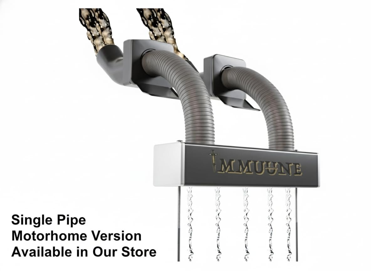 Immuune Caravan Accessories Grey Water Waste Disposal - Flexible Hose kit that cleans and Releases Water Directly into the Ground - Campervan, Motorhome RV