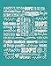 Chanasya Premium Hope & Faith Gift Throw Blanket - Cozy, Warm & Fluffy Sherpa - Sends Positive Energy, Inspirational Uplifting, Comfort for Best Friend, Women, Men, & Partner (65x50 inches) Sky Teal