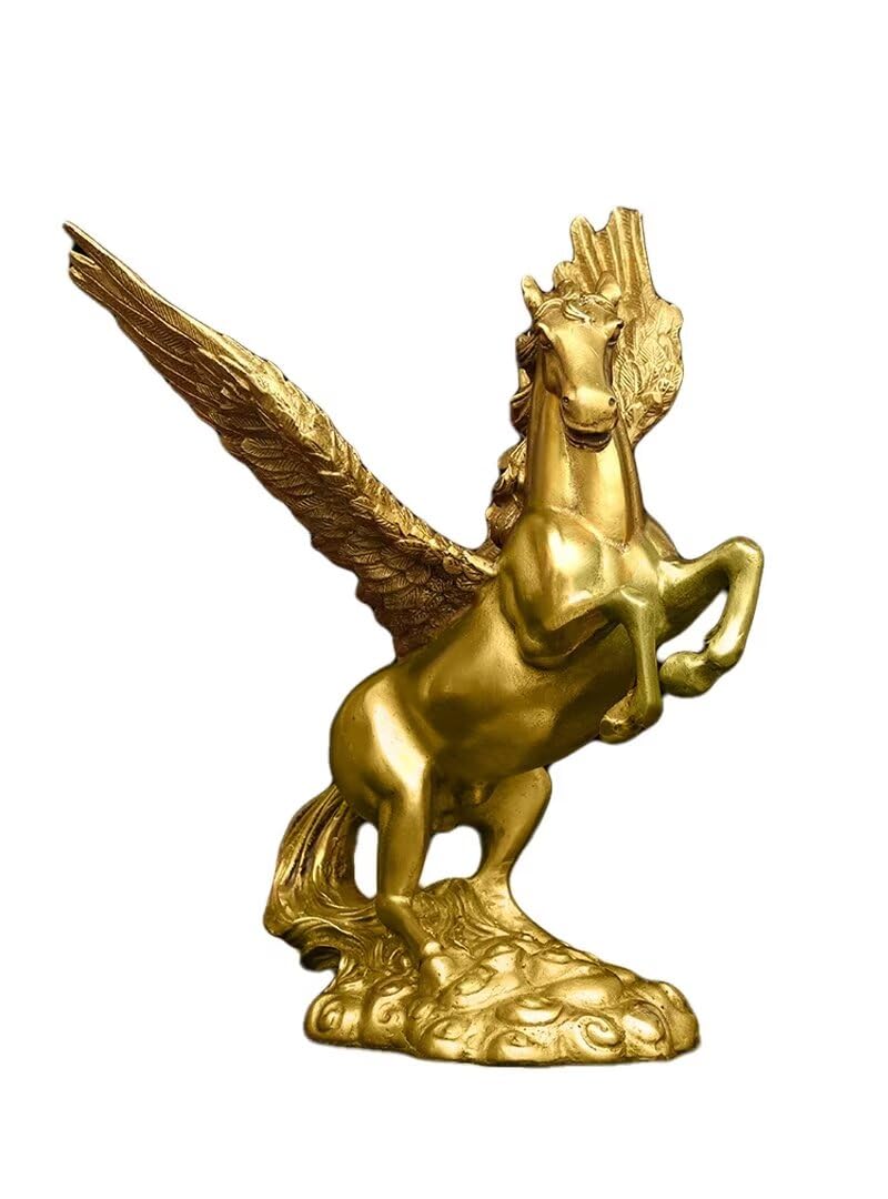 GLETSF Chinese Brass Loong Sculpture Pure Copper Feng Shui Dragon Statue Home OfficeDesktop Bringing Good Luck Decor 4.3 * 1.4 * 5.5IN 1.2LB,37#-7.5 * 4.3 * 8.7IN 3.5LB