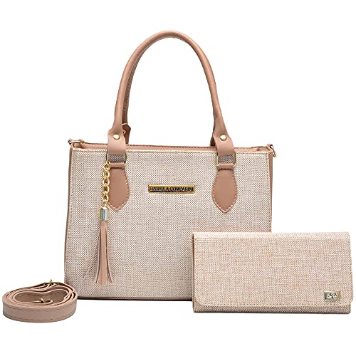 Bolsa Feminina Com Carteira Em Couro Ecologico (palha)