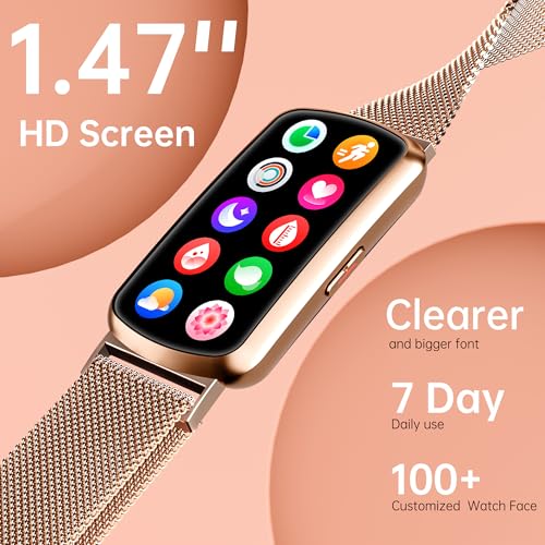 Health Fitness Tracker with 24/7 Heart Rate and Blood Pressure, Smart Watch with Blood Oxygen Monitor, 120+ Sport Mode, Sleep Tracking Waterproof Activity Tracker, Step Counter for Women Men - Image 3