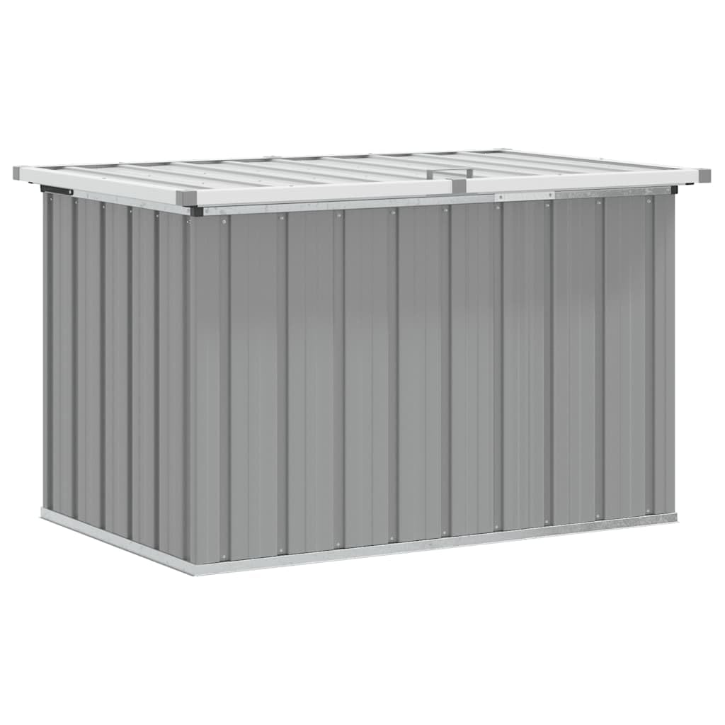 Générique Cassapanca giardino grigio 109 x 67 x 65 cm, scatola portaoggetti esterna in acciaio zincato per cuscini, cuscini e coperte, design senza tempo per terrazza e giardino.