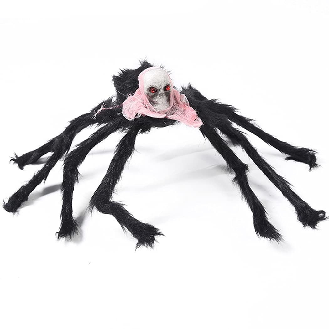 Araña para fiesta, Halloween, tela peluda aterradora, juguete realista de broma, araña para exhibición y decoraciones