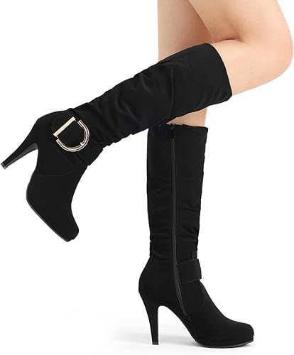 Miniatura 4 de DREAM PAIRS Botas de mujer de tacón alto y caña alta