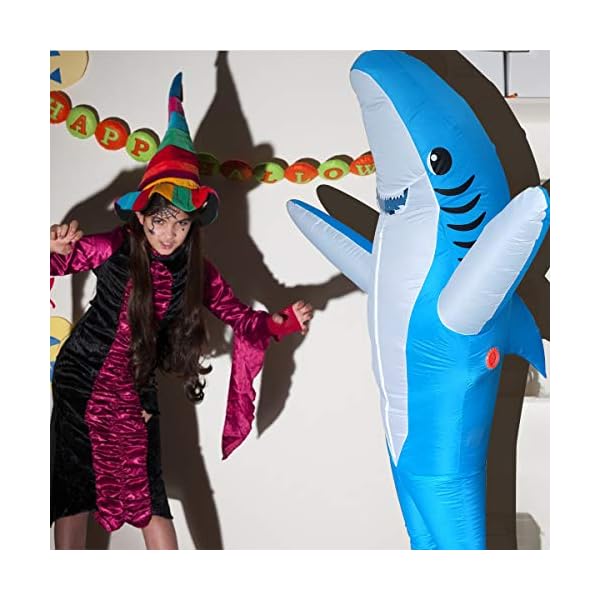 Adults inflatable halloween costumes blow up shark costume for halloween, birthday gift cos play party - image 6