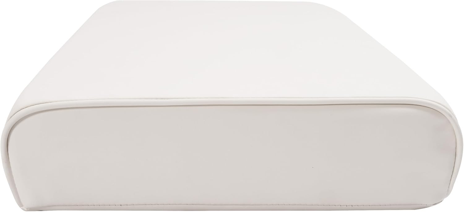 WUTIST 8WD156-R-S Replacement Seat Bottom Cushion Compatible with 8WD156 Series 70 Quart Swingback Cooler Seat Universal Pontoon Boat Parts for Fishing, Pontoon Boat, Yacht Plastic+Foam White