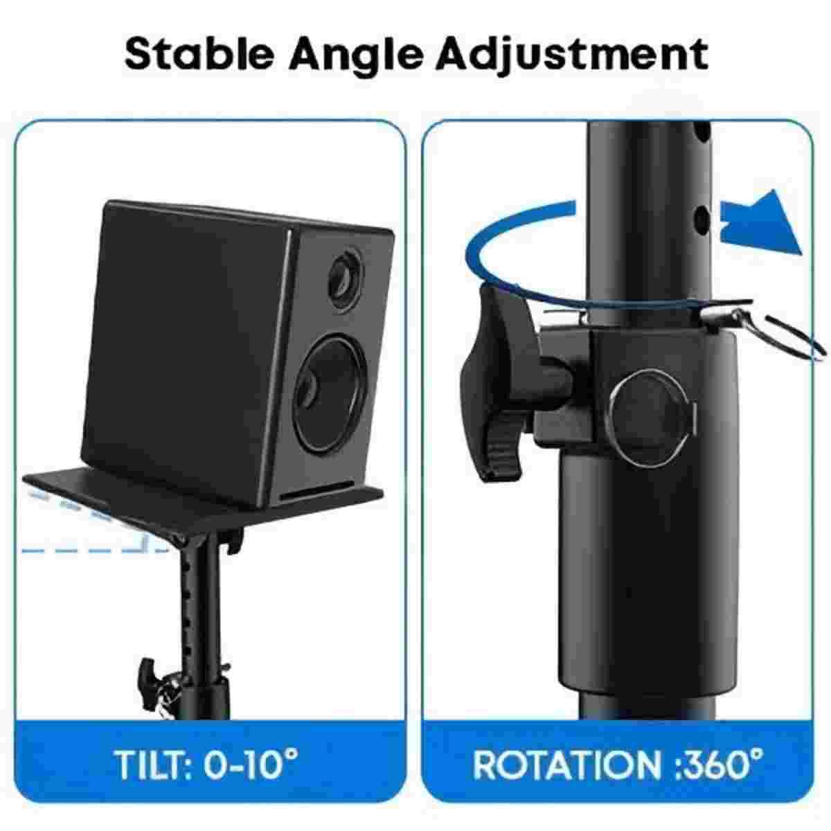 Paire Statifs de Table avec Pince pour Haut-parleurs,Support de Table Enceintes de Monitoring Studio, Enceinte jusqu'à 30kg,Black