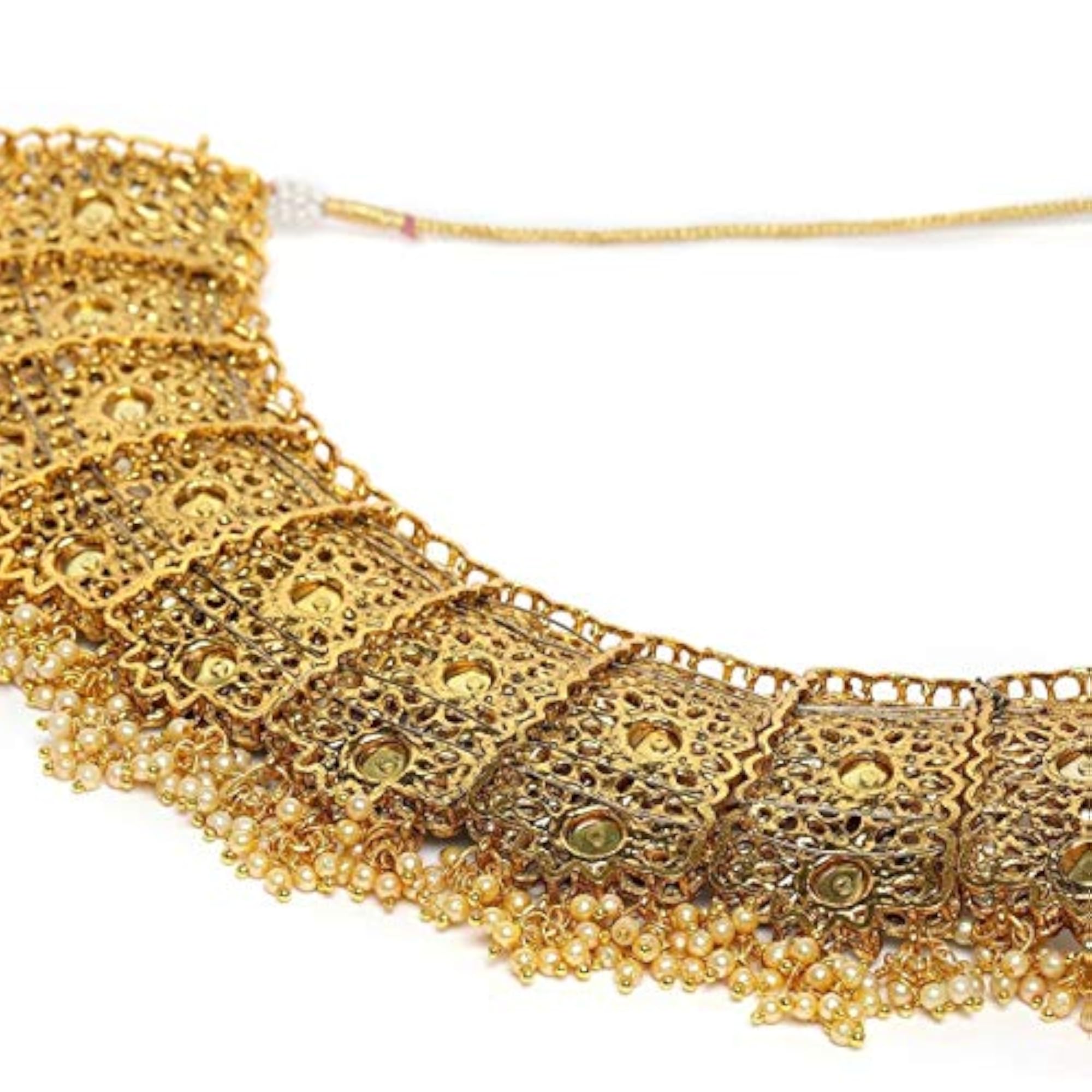 Multicolour Stones & Kundan Studded Statement Bridal Choker Set