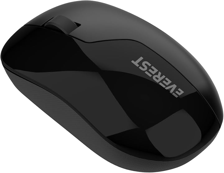 Everest SMW-973 Siyah Usb 2.4Ghz Gölge Desenli Kablosuz Mouse (SİYAH/SİYAH)