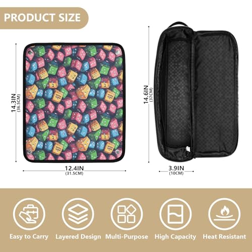Bolsa de viaje resistente al calor para herramientas de cabello con tapete resistente al calor miniatura 4