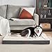 EHEYCIGA Orthopädisches Hundebett XXL Grosse Hunde 120x74x9cm, Hundekissen Waschbar Flauschig, Hundematte Hundematratze für Kiste, Beige