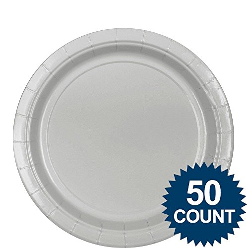 Silver Round Paper Plates - 8.5