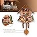 STRONGBERRY Brown Handcrafted Cuckoo Wall Clock with Silent Movement, with Pendulum and Chiming Function, Classic Vintage Wooden Design, 18.11 x 9.84 x 3.94 inches, Newly Wood Decorative Wall Clock