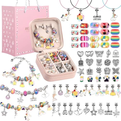El Mejor Listado de Kits de fabricación de abalorios - los preferidos. 43 VASA NAMA 68 PCS Kit para Hacer Pulseras, Cuentas Kits de Fabricación de Joyas, Cuentas para Pulseras con caja de regalo y bolsa para Pulseras DIY Manualidades, ideal para regalo