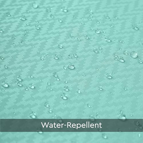 Image of Encasa XO Waterproof Shower Curtain for Bathroom 8 x 6 feet(183x244 cm), Anti-Fungal Polyester Washroom Curtain with 12 Hooks, Wet & Dry Partition Toilet Curtains ZZ Teal