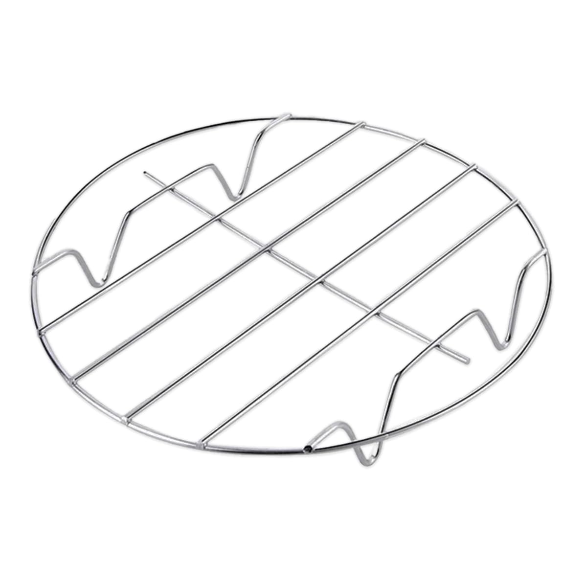 Grille de cuisson ronde en acier inoxydable 28 cm – Grille universelle pour micro-ondes, four et barbecue – Durable, polyvalente et facile à nettoyer