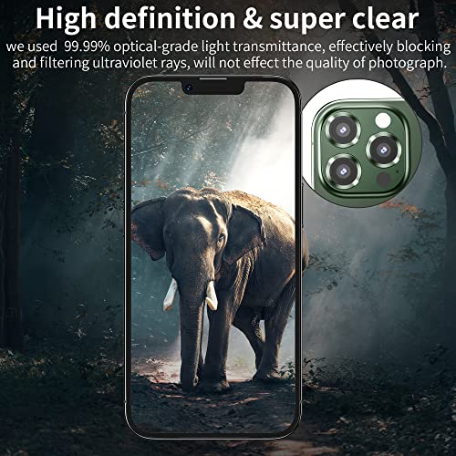 Image of Supershieldz CAM-Guard 3D Camera Lens Protector Ring for iPhone 12 Pro Max, Keep Original Design and Color, 9H Hardness, Easy Installation - Green Titanium