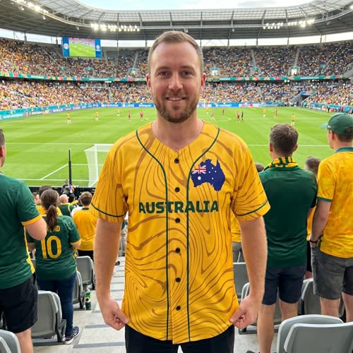 Camiseta personalizada de béisbol Australia - Camiseta deportiva de orgullo australiano con nombre y número miniatura 2